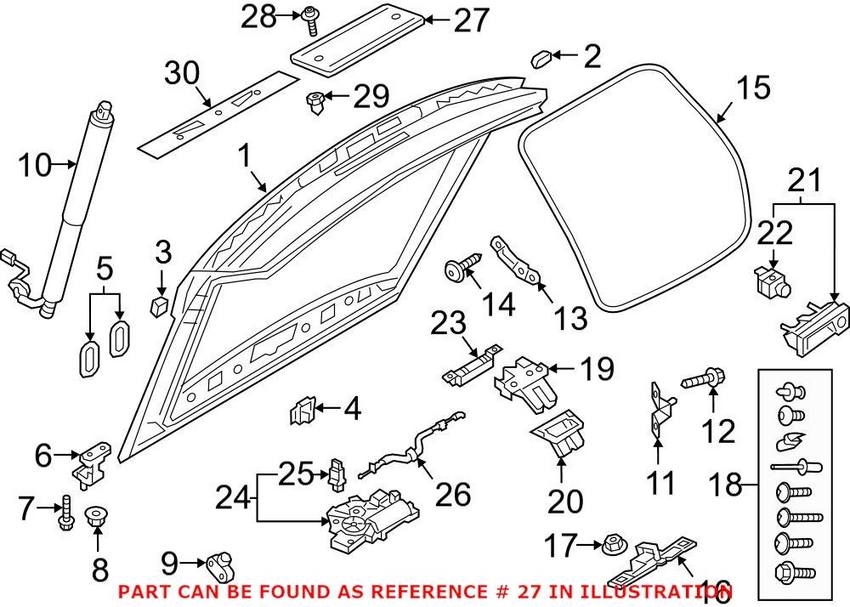 Audi License Plate Bracket - Rear